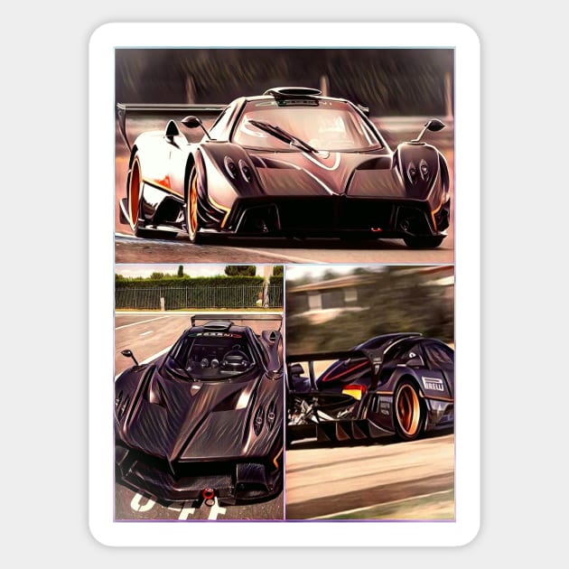 Pagani Zonda R Sticker by d1a2n3i4l5